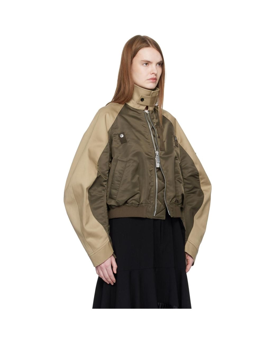 Sacai Multicolor Khaki & Chino Twill Bomber Jacket