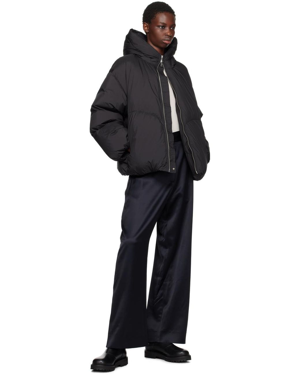 Studio Nicholson Dana Down Jacket in Black | Lyst UK