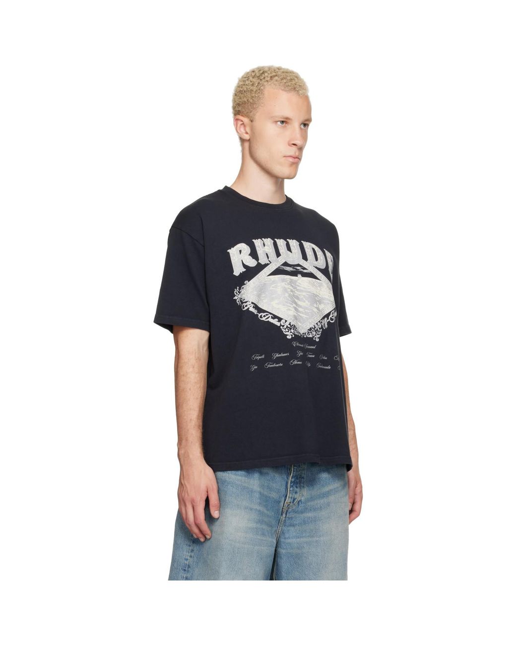 Rhude Black Dakar Convoy T-Shirt for men
