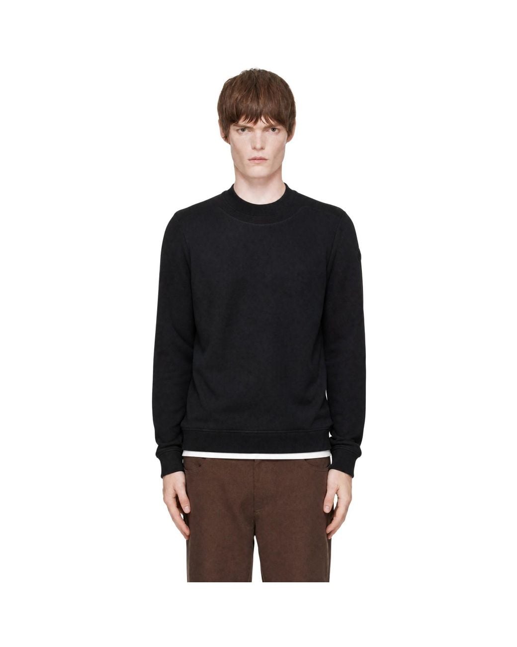 Moncler Black Matt Sweatshirt for men