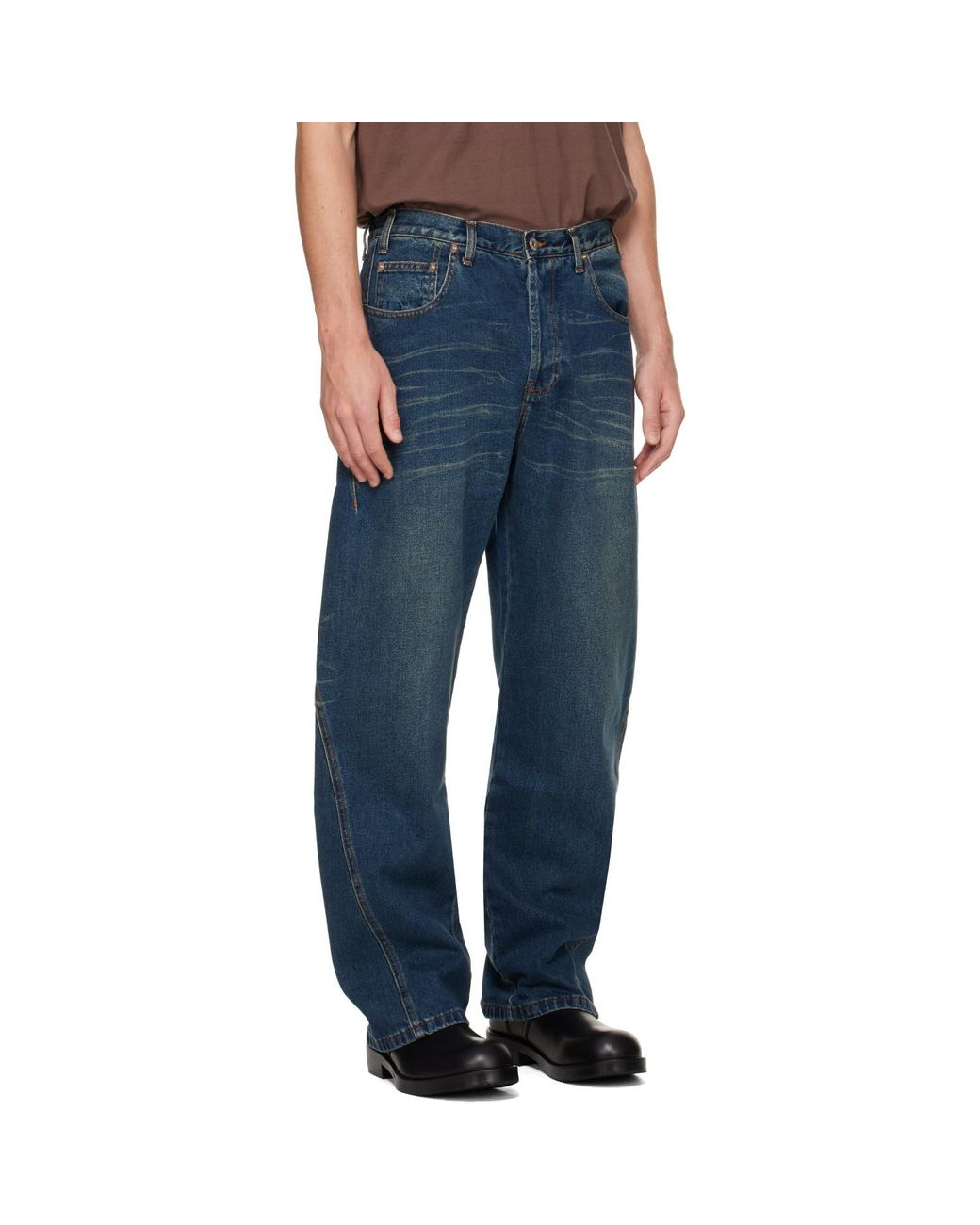 Edward Cuming Blue Side-Dart Jeans for men