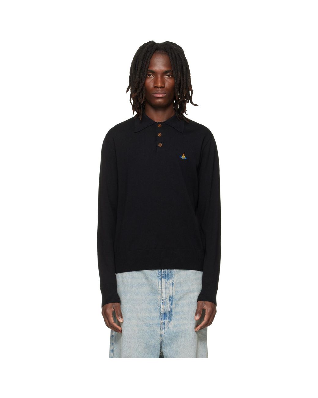 Vivienne Westwood Black Mark L/Polo for men