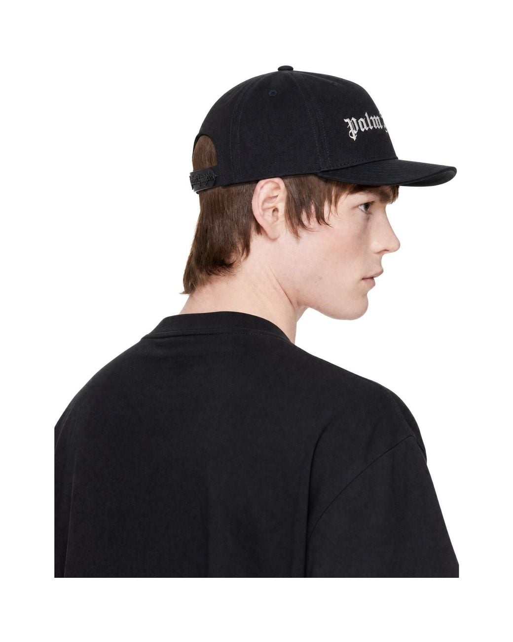 Palm Angels Black Classic Logo Cap for men