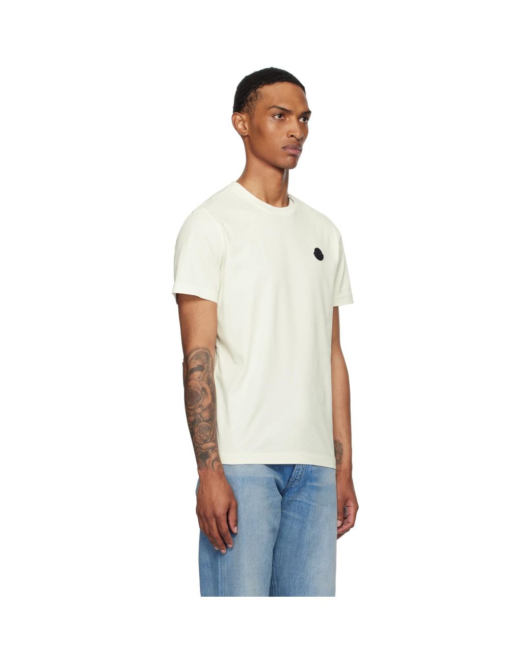 Moncler Black Off- Short Sleeve T-Shirt for men
