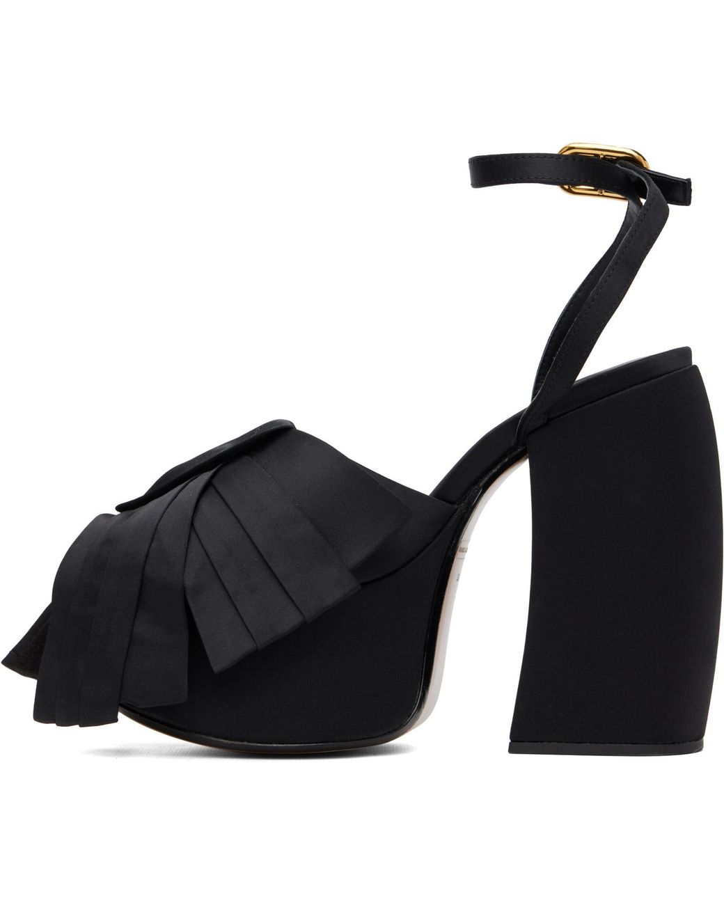 Marc Jacobs Black 'The Bow' Platform Heeled Sandals