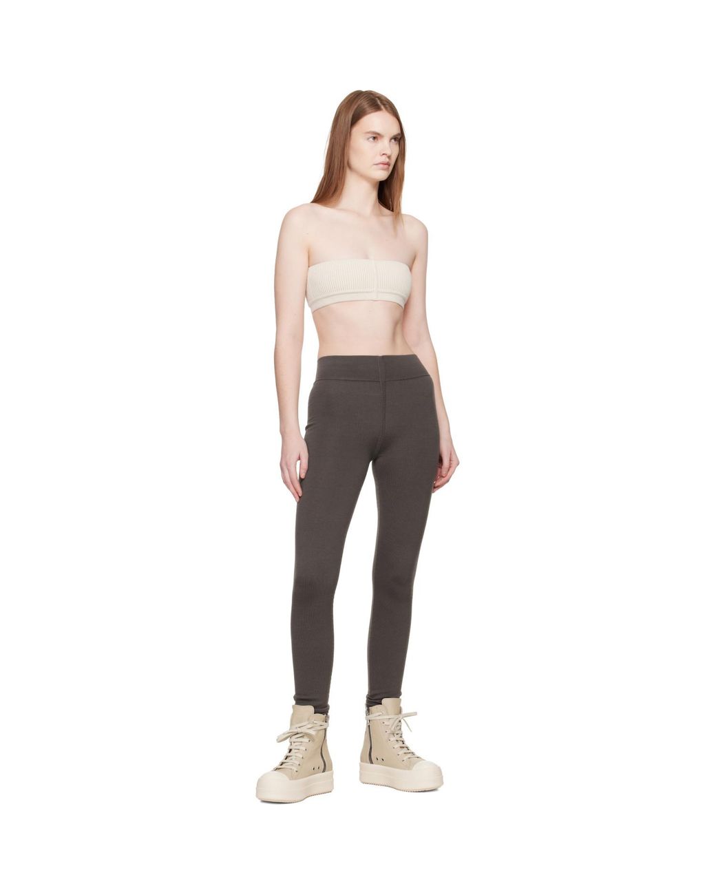 Rick Owens Natural Mega Bumper Sneakers