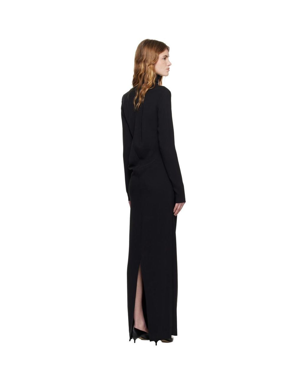 Totême Black Long Twist Maxi Dress