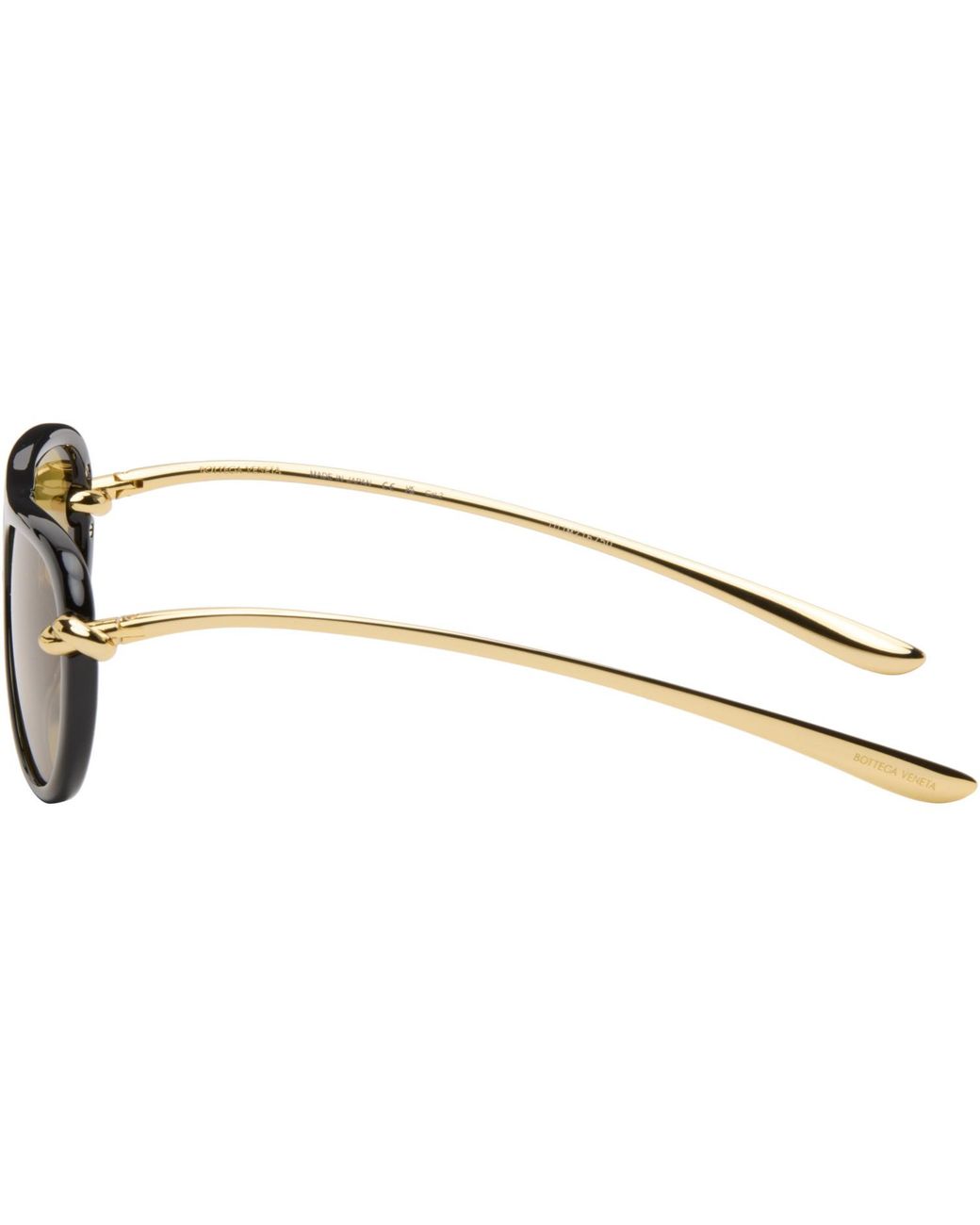 Bottega Veneta Black Knot Aviator Sunglasses for men