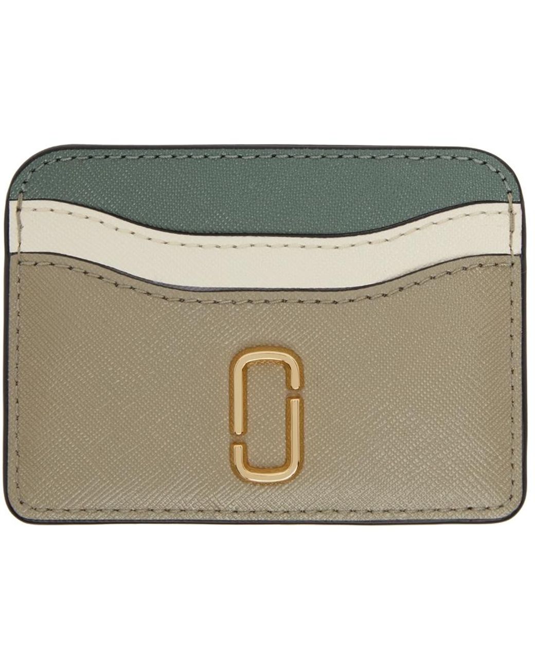 Marc Jacobs Leather 'the Snapshot' Card Holder in Green | Lyst