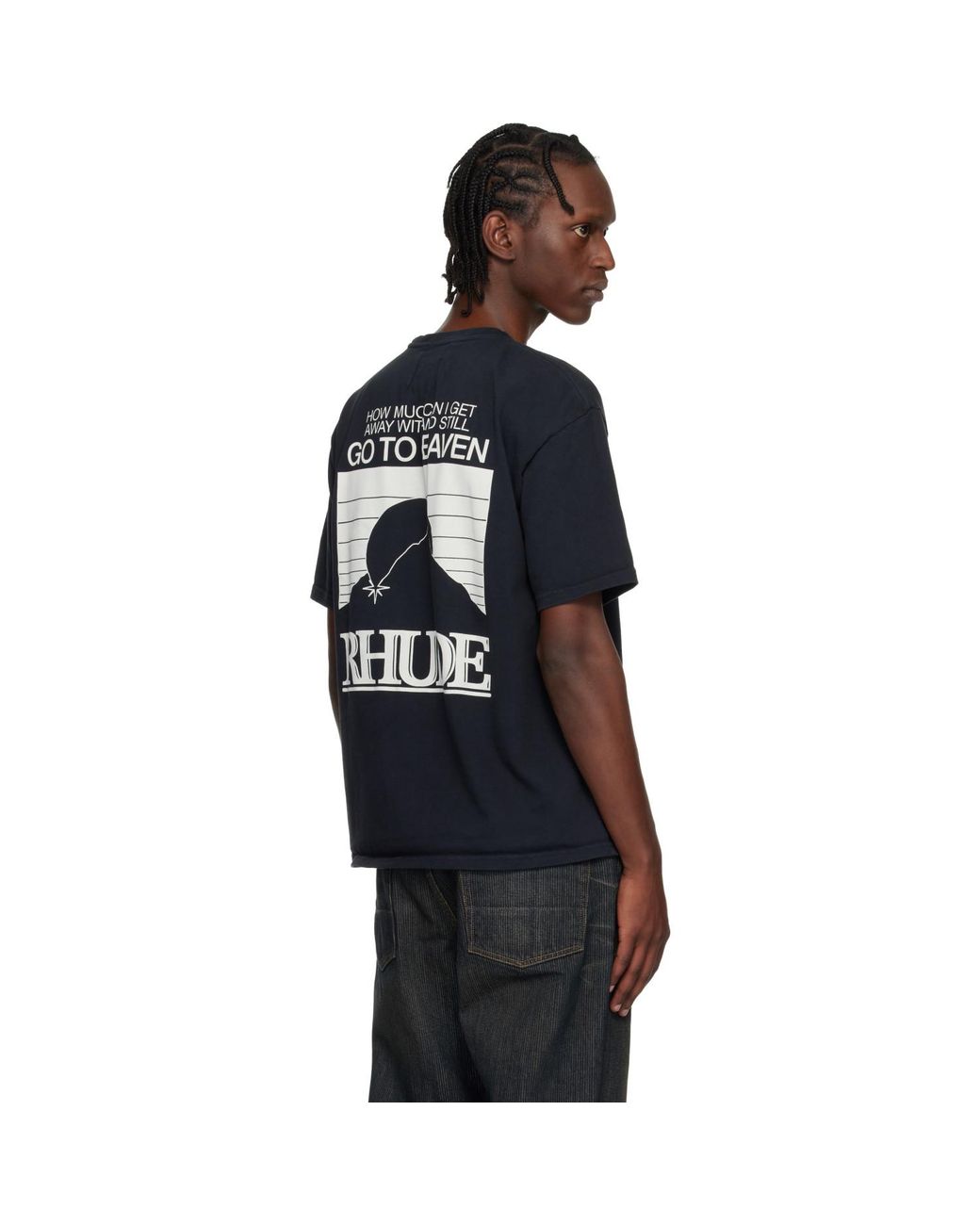 Rhude Black Moonlight Pack T-Shirt for men