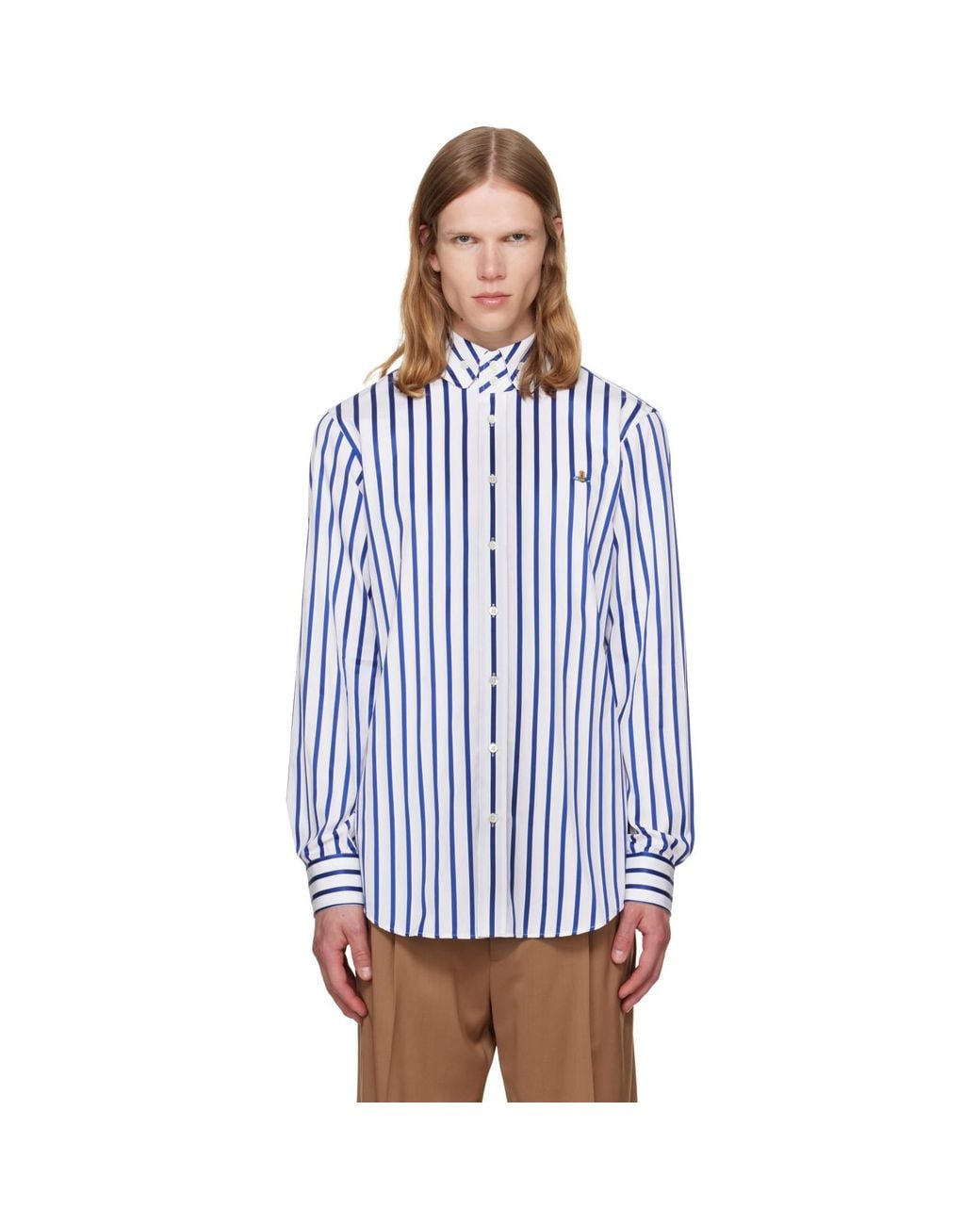Vivienne Westwood Blue Two Button Krall Shirt for men