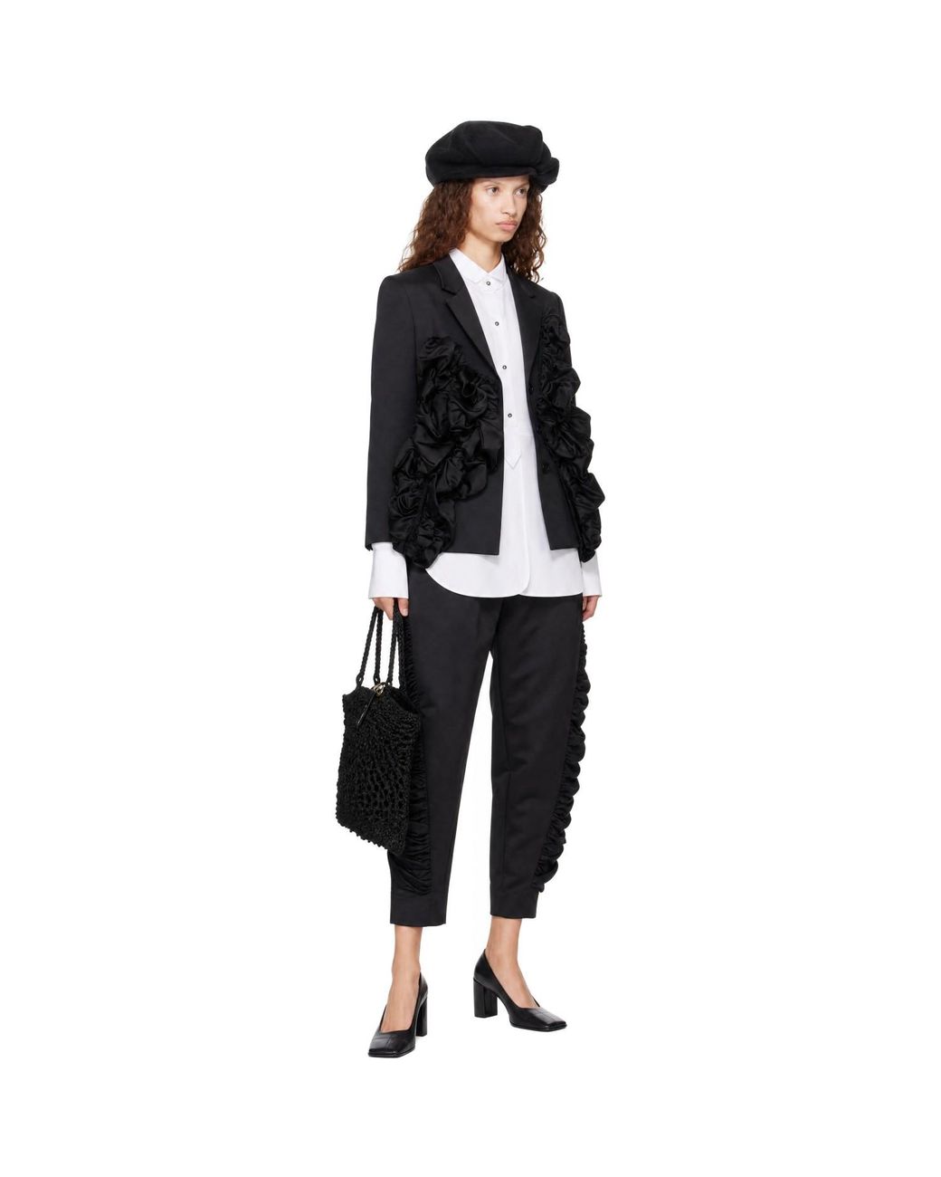 Comme des Garçons Black Casual Pants With An Elastic Waistband