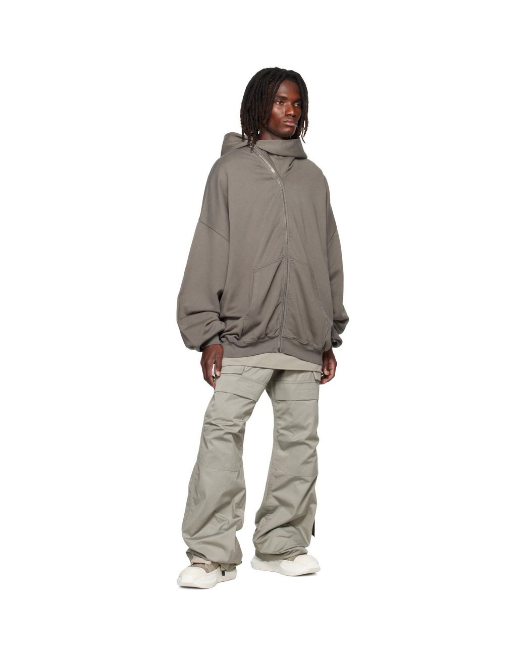 Rick Owens Brown Tower Mountain Hun Hoodie for men