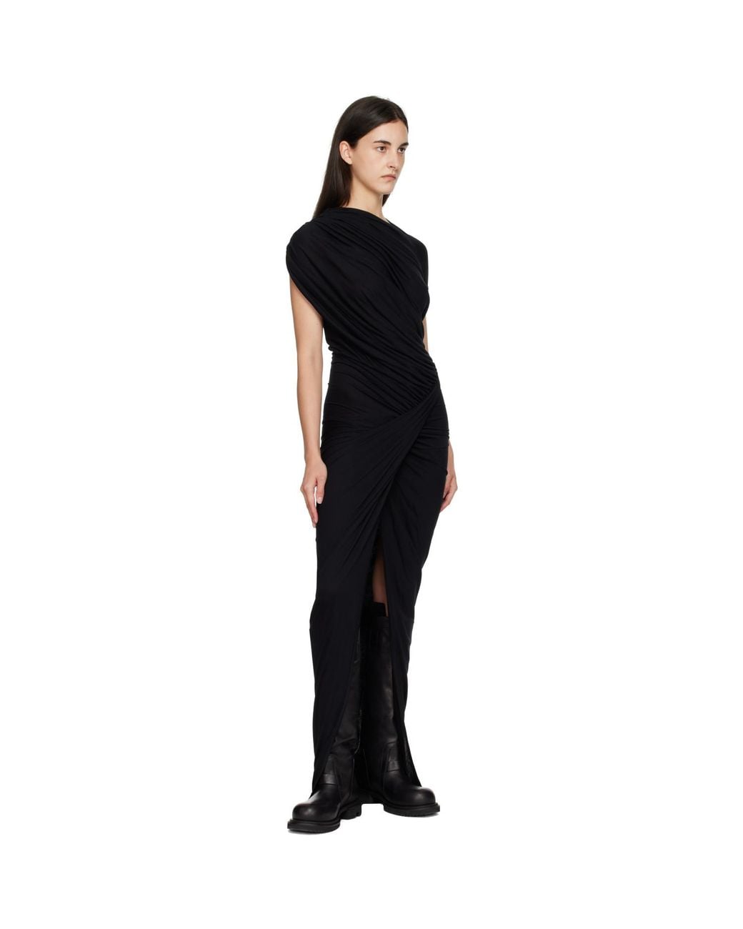 Rick Owens Black Tower Ares Maxi Dress