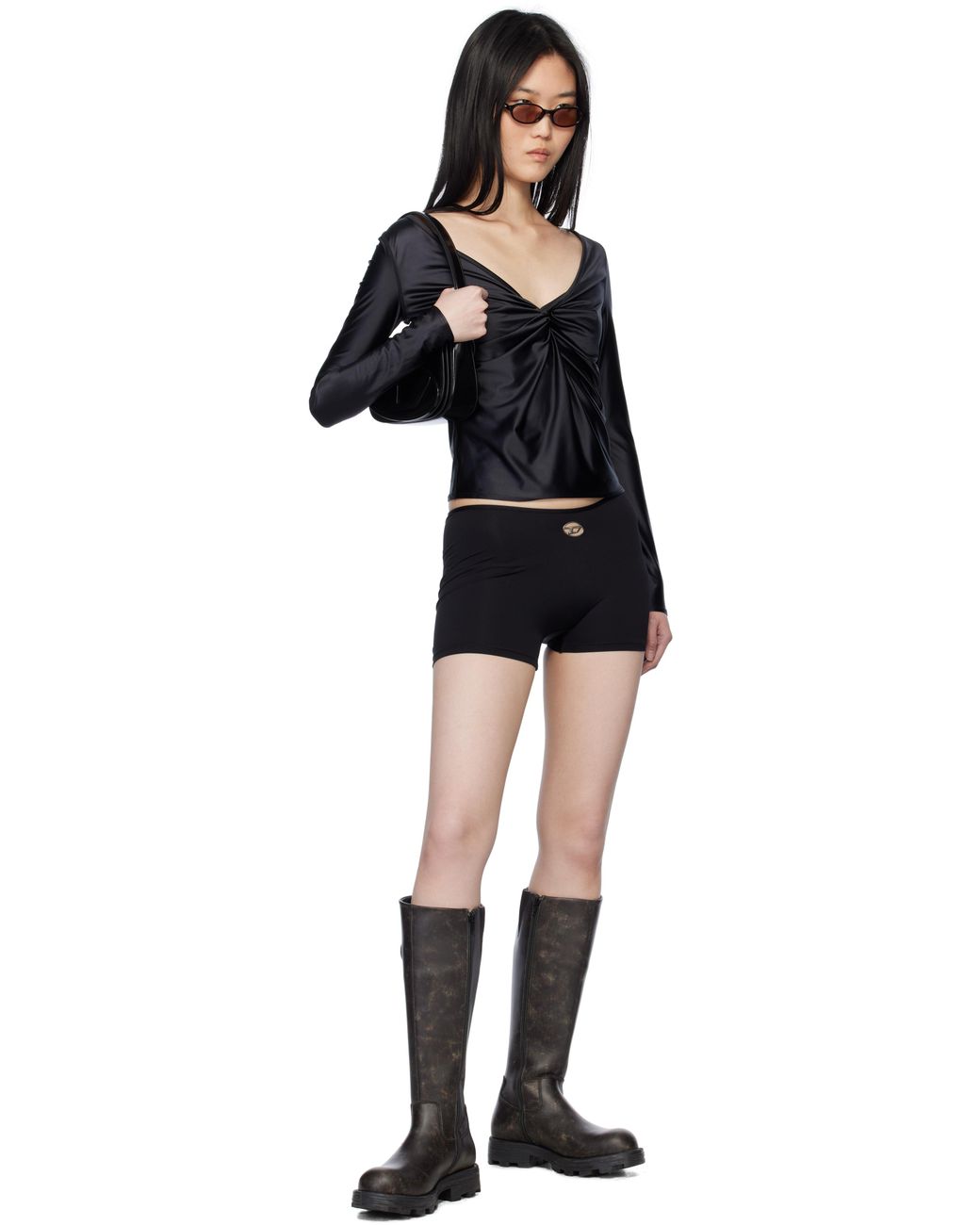 DIESEL Black T-knot T-shirt