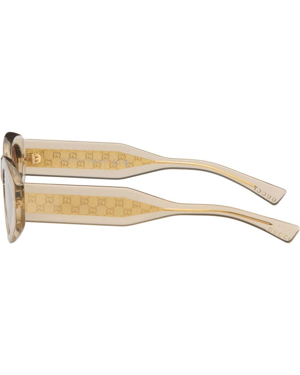 Gucci Brown Monogram Wirecore Sunglasses