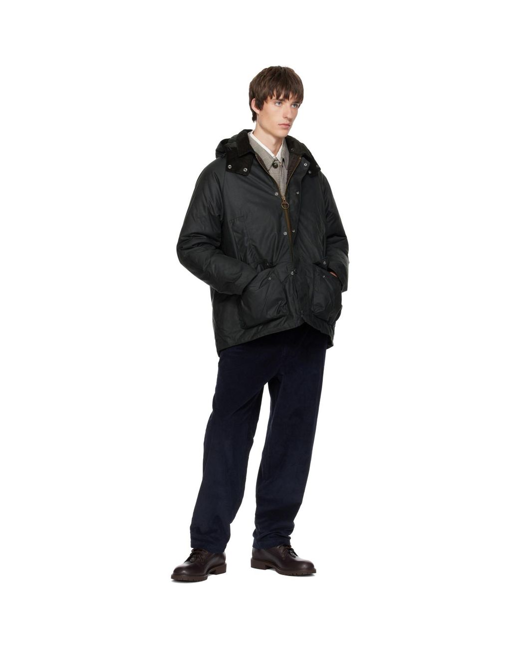 Barbour Black Modern Beaufort Waxed Jacket for men