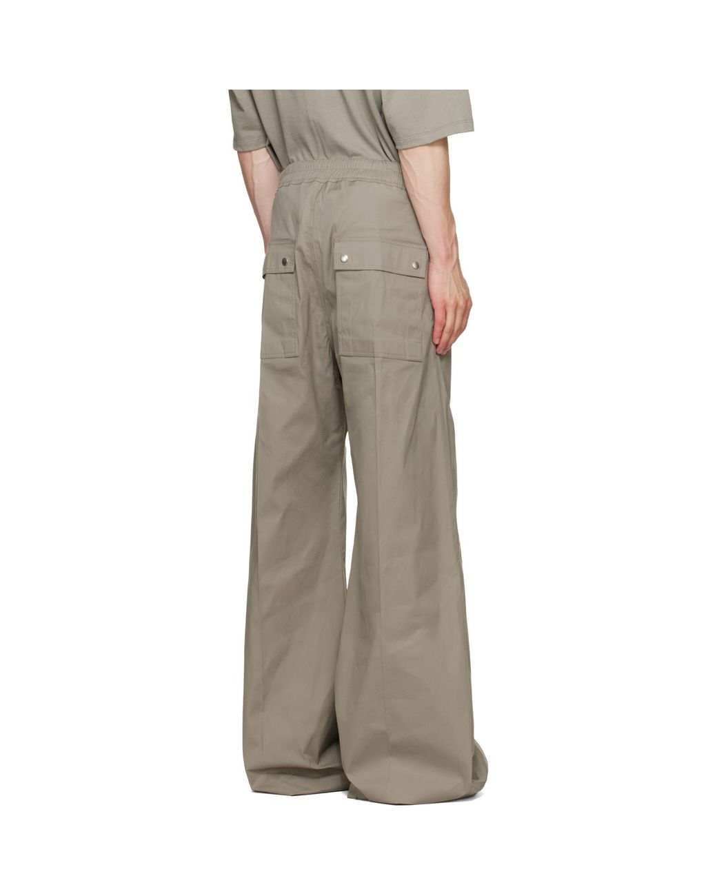 Rick Owens Brown Taupe Tower Wide Bela Trousers for men