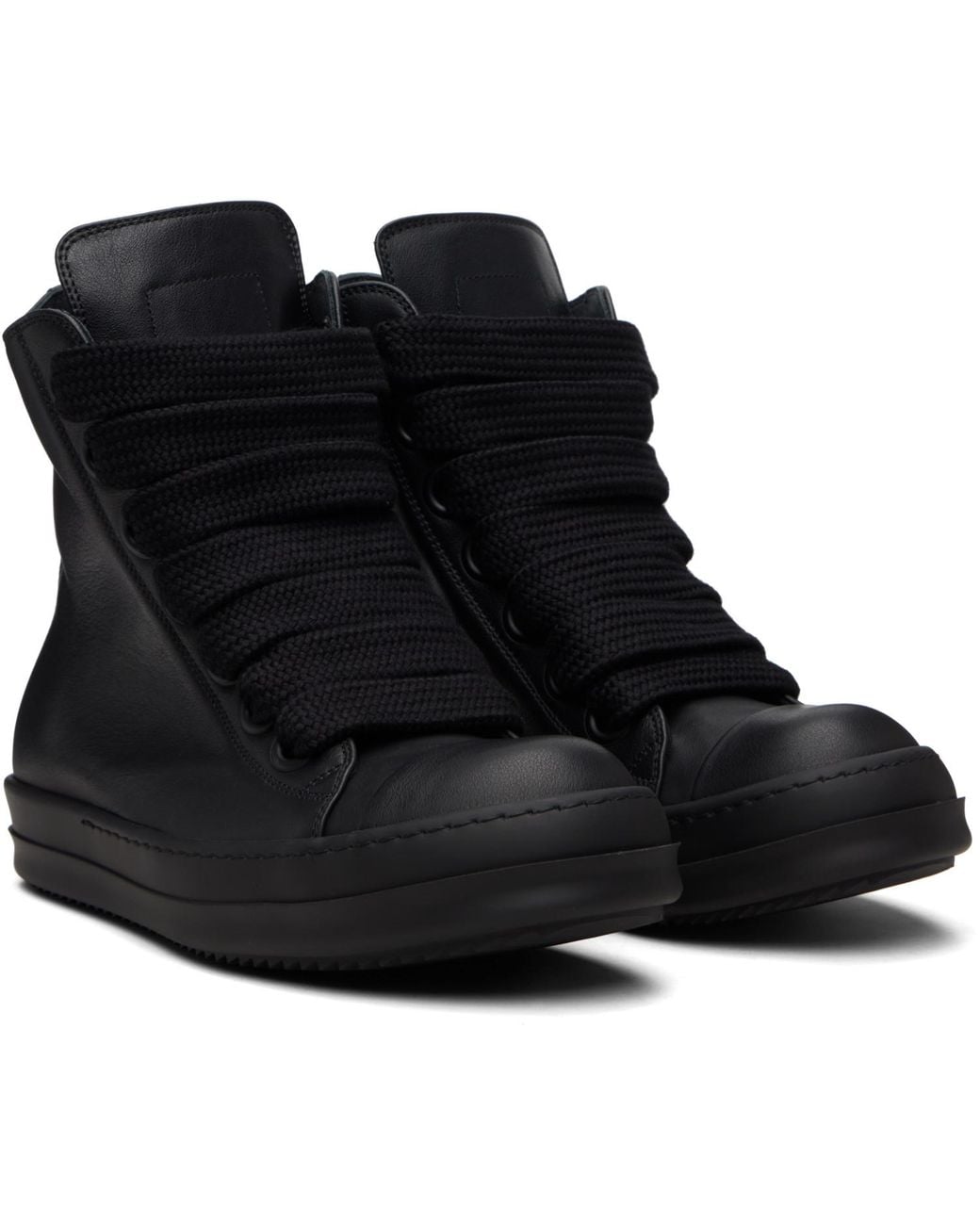 Rick Owens Black Temple Jumbolace Sneaks Sneakers for men