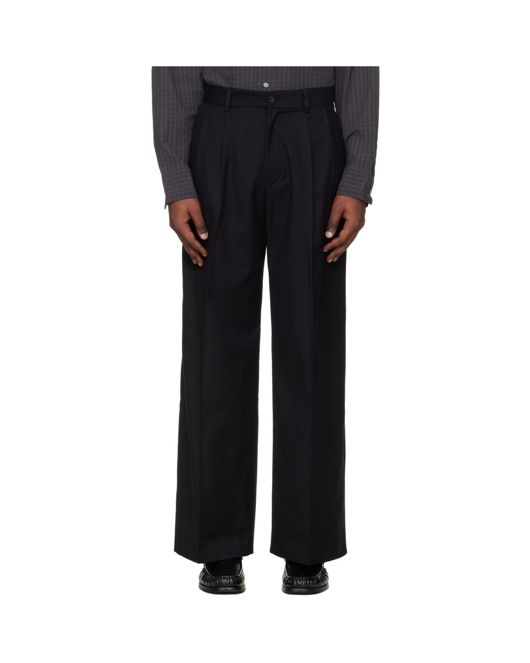 Hope Black Loose-Fit Trousers for men