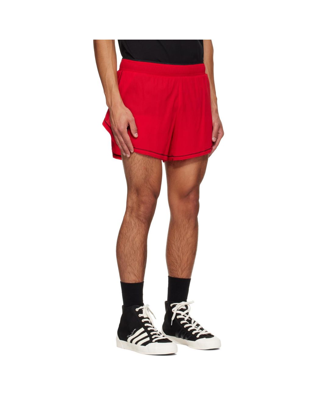 Y-3 Red Chito Edition Graphic Running Shorts for men