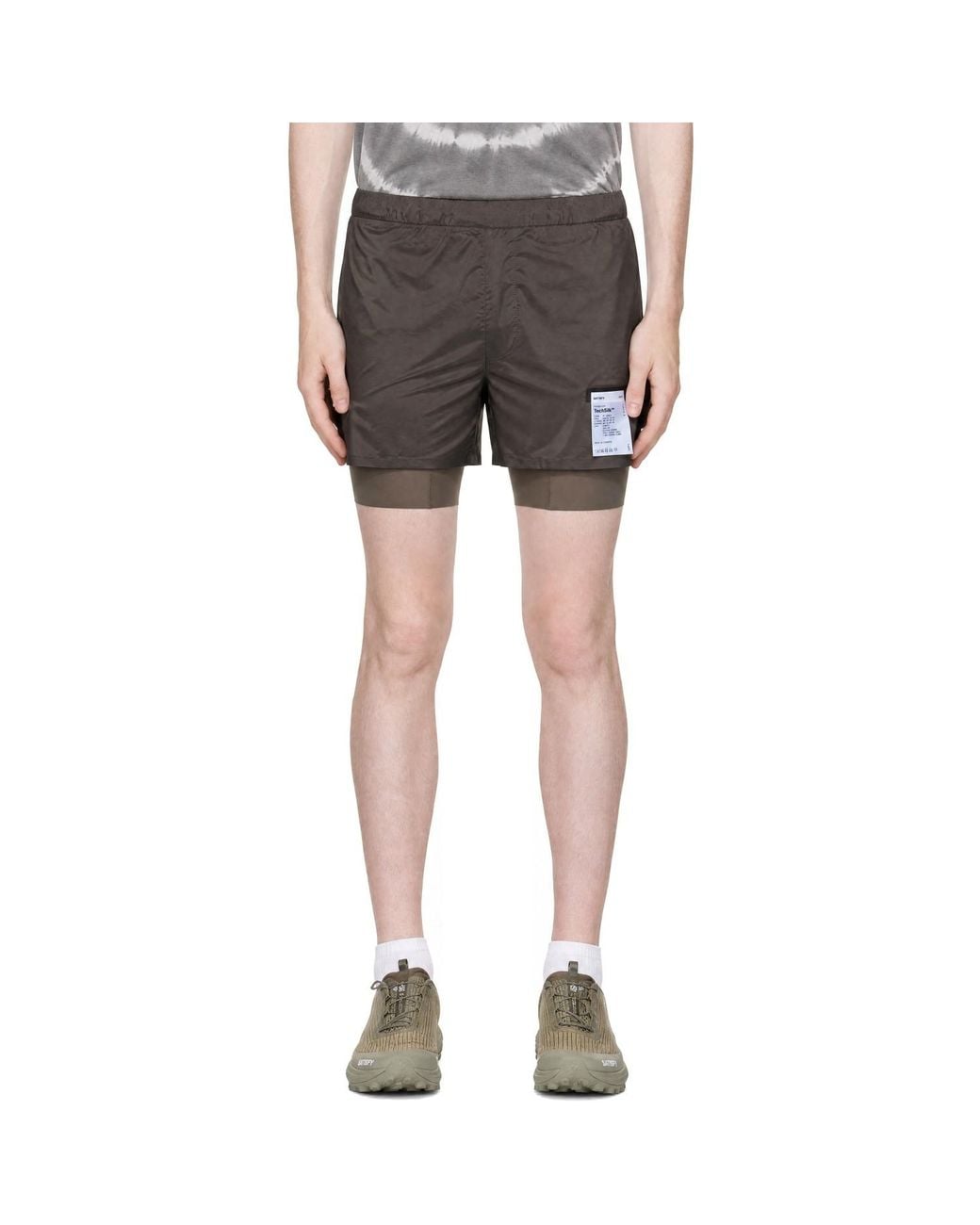 Satisfy Gray Techsilk 8 Running Shorts for men