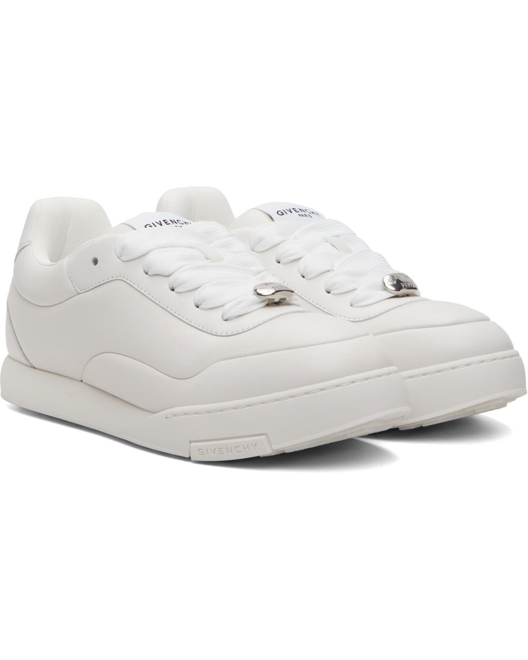 Givenchy White Puffy Yard' Leather Sneakers for men