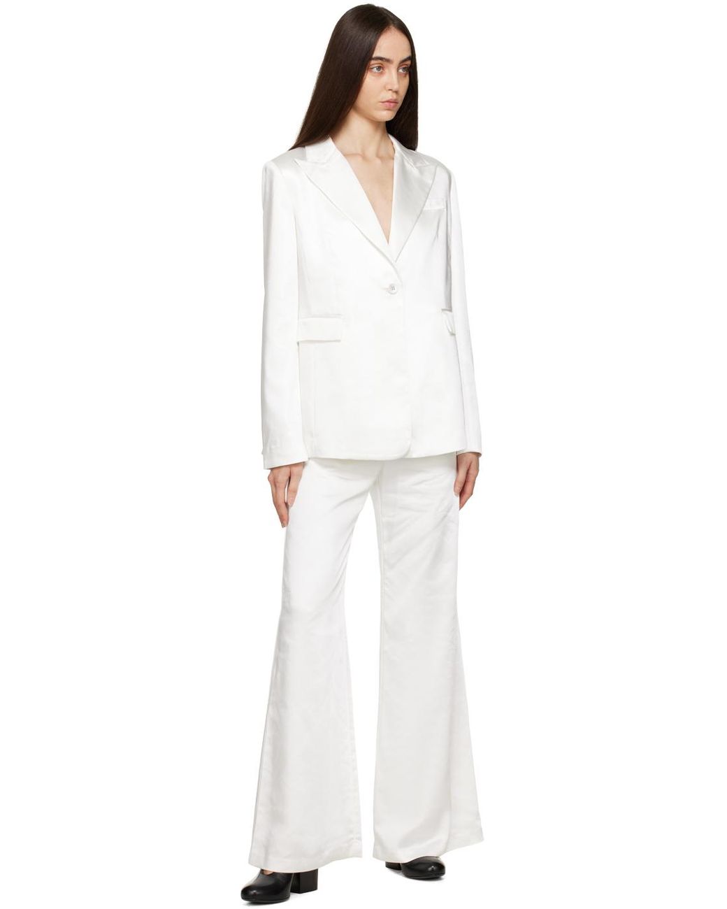 Third Form White Flare Trousers