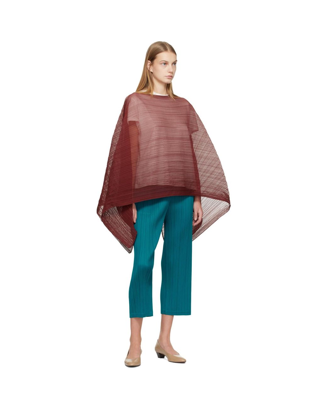 Pleats Please Issey Miyake Blue Monthly Colors October Trousers