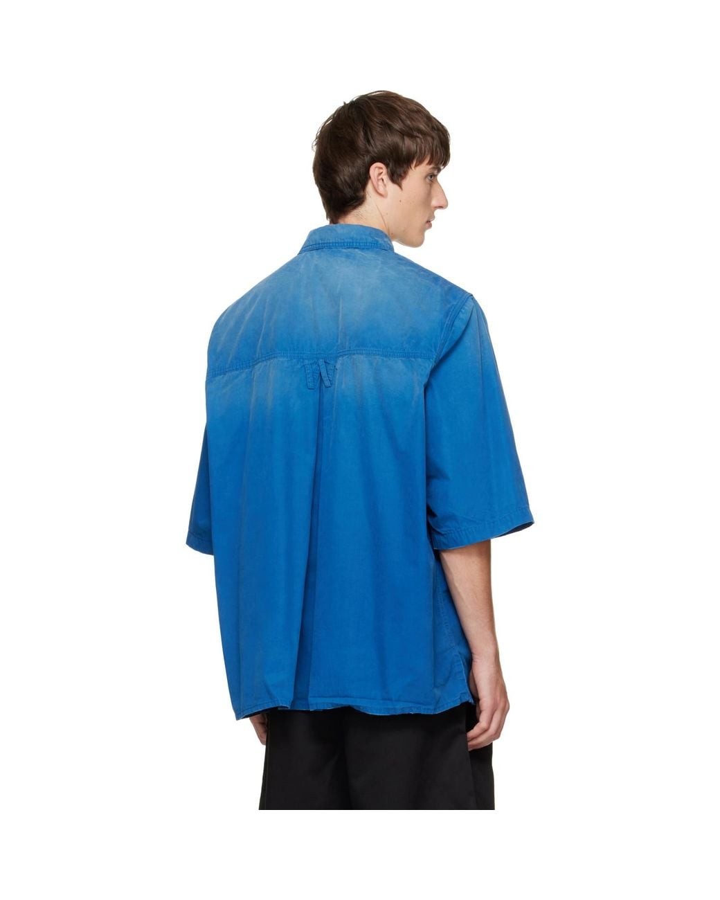 Willy Chavarria Blue S/S Workwear Corcoran Overshirt for men