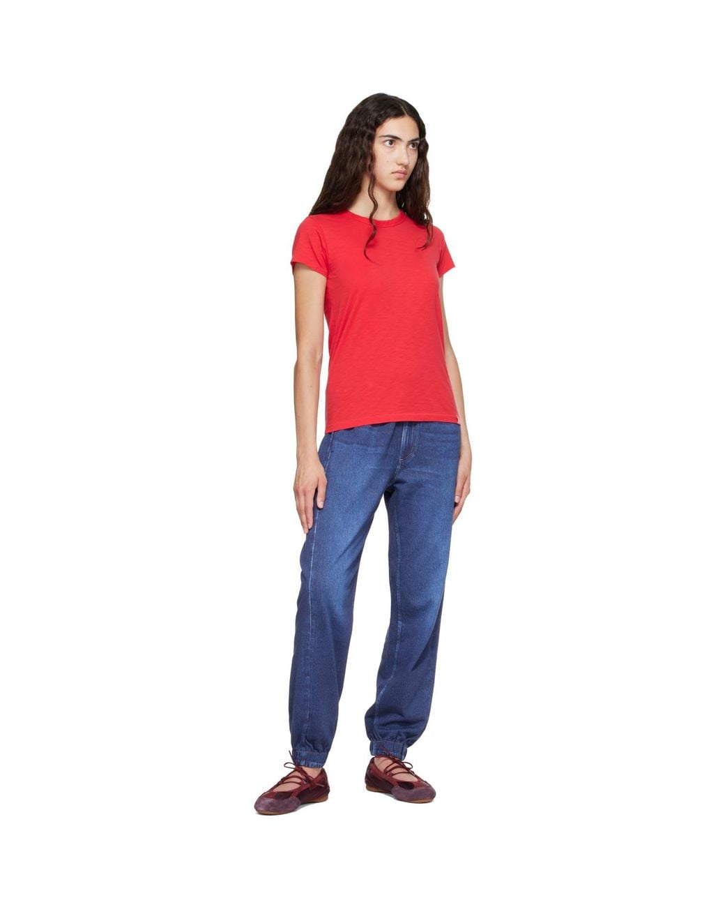 Rag & Bone Red 'The Slub' T-Shirt
