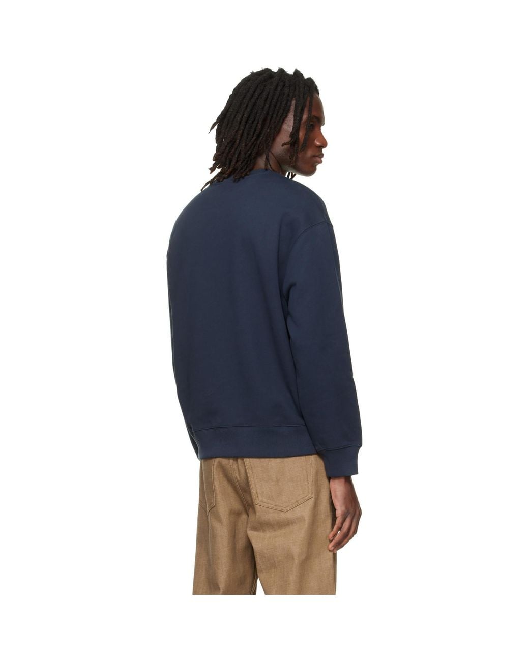 Maison Kitsuné Blue Handwriting Comfort Sweatshirt for men