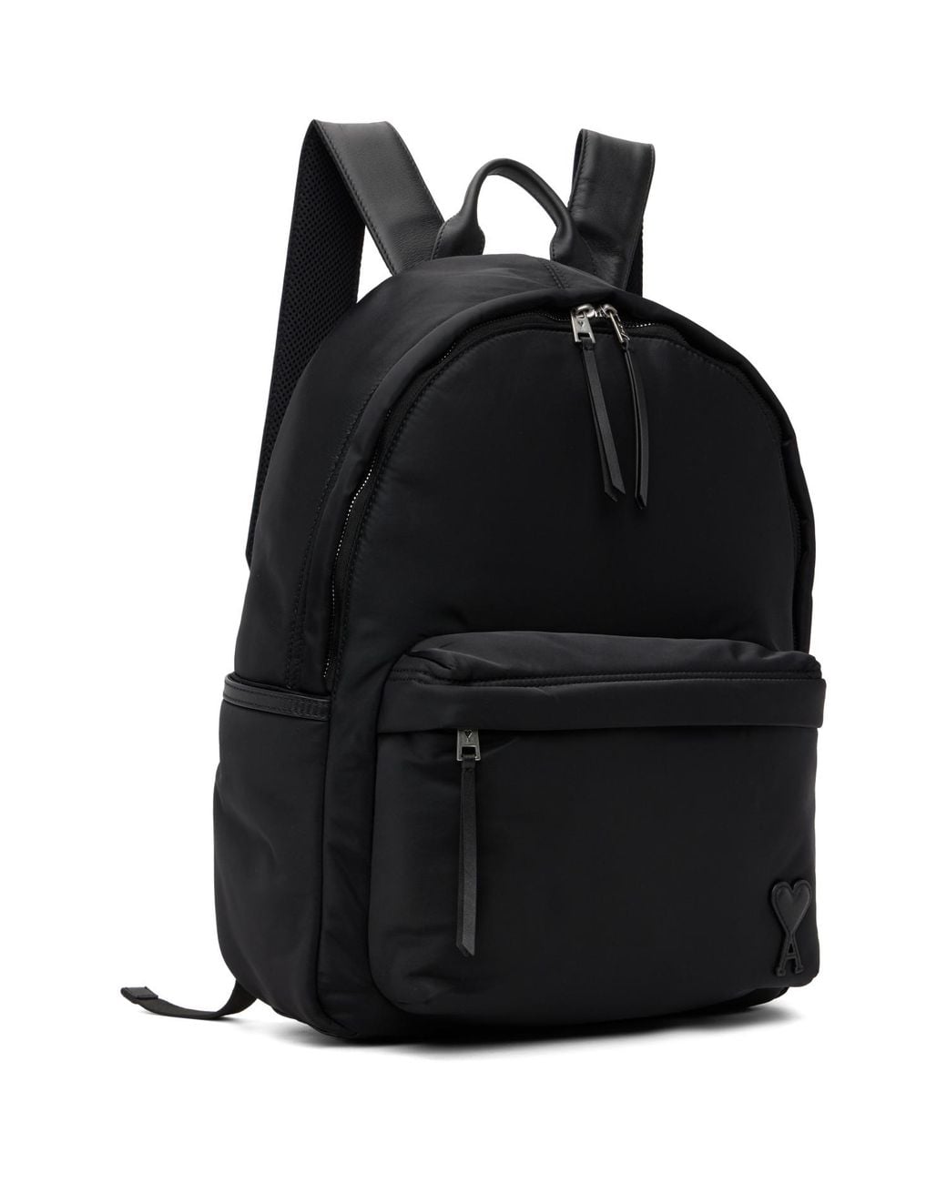 AMI Black Nylon Marcel Backpack