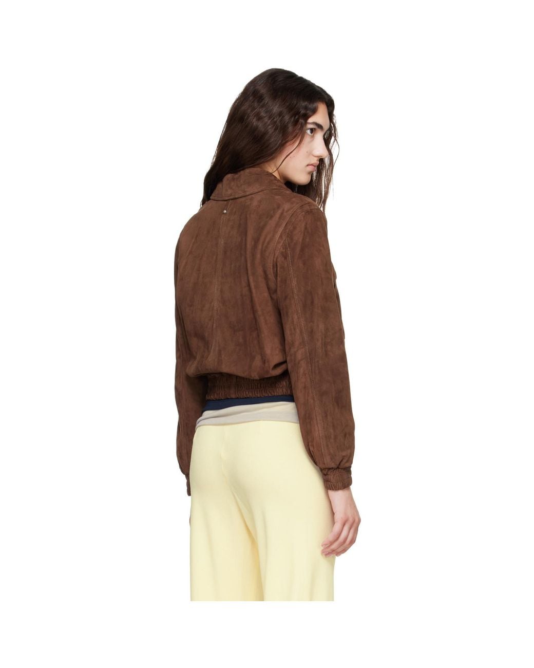 Mackage Brown Senka-Su Patch Pocket Suede Jacket