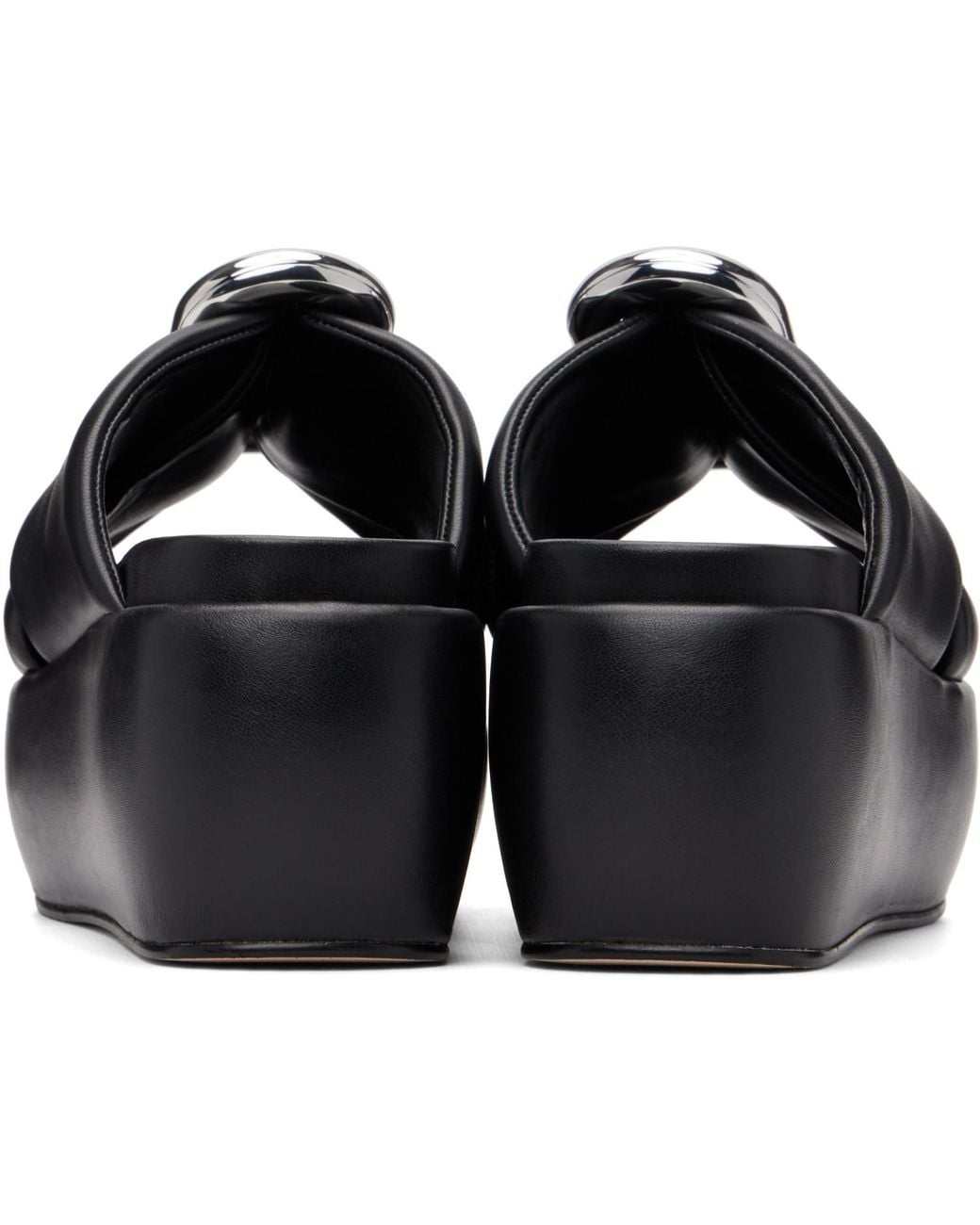 Marc Jacobs Black 'The Pop J Marc' Platform Sandals