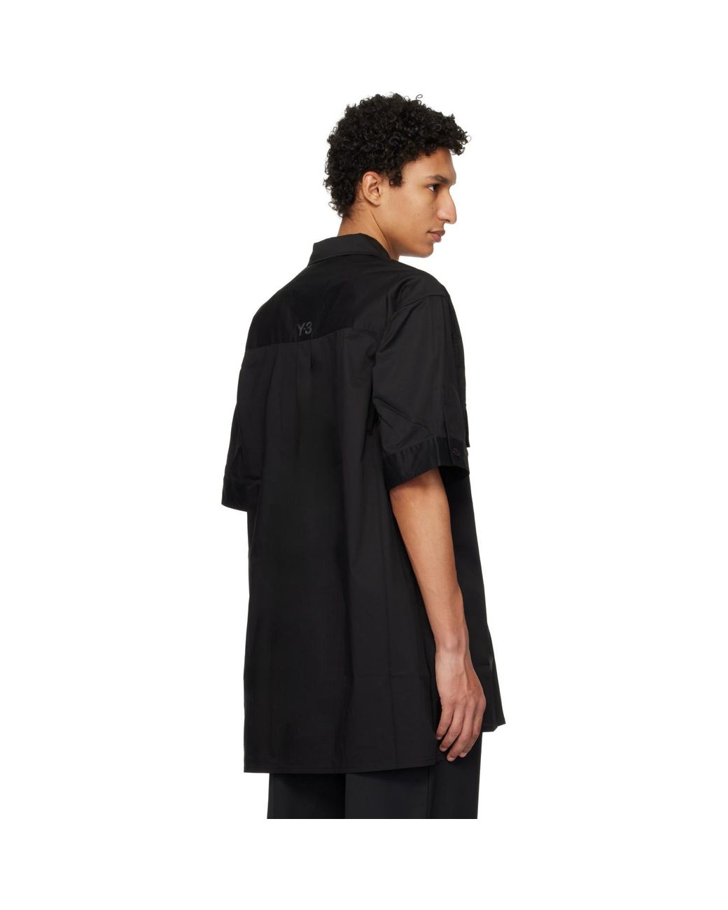 Y-3 Black Ut Short Sleeve Shirt for men