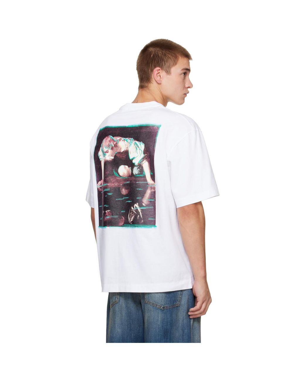 Off-White c/o Virgil Abloh White Inked Narciso Skate S/S T-Shirt for men
