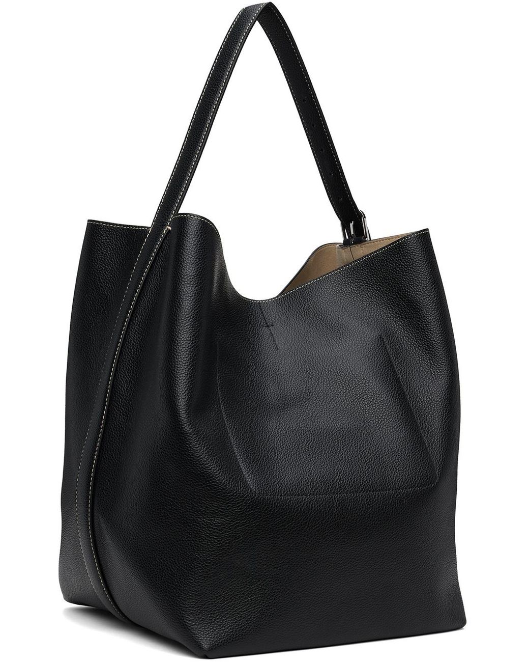TOTEME ブラック Double ベルト トートバッグ Belted doublé tote black – TOTEME