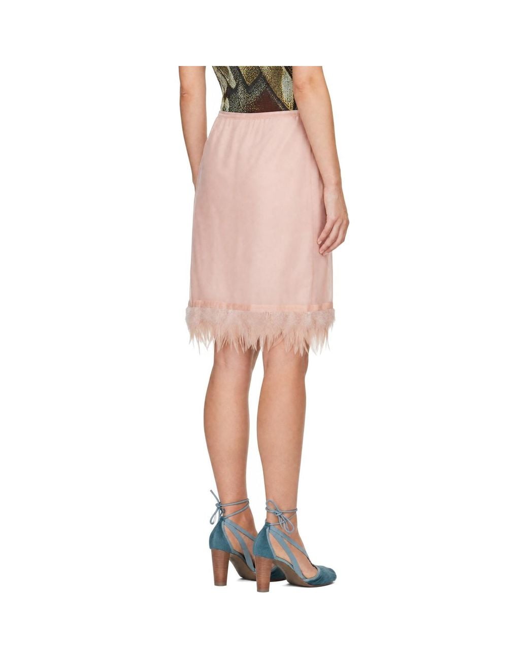 Staud Pink Lark Midi Skirt
