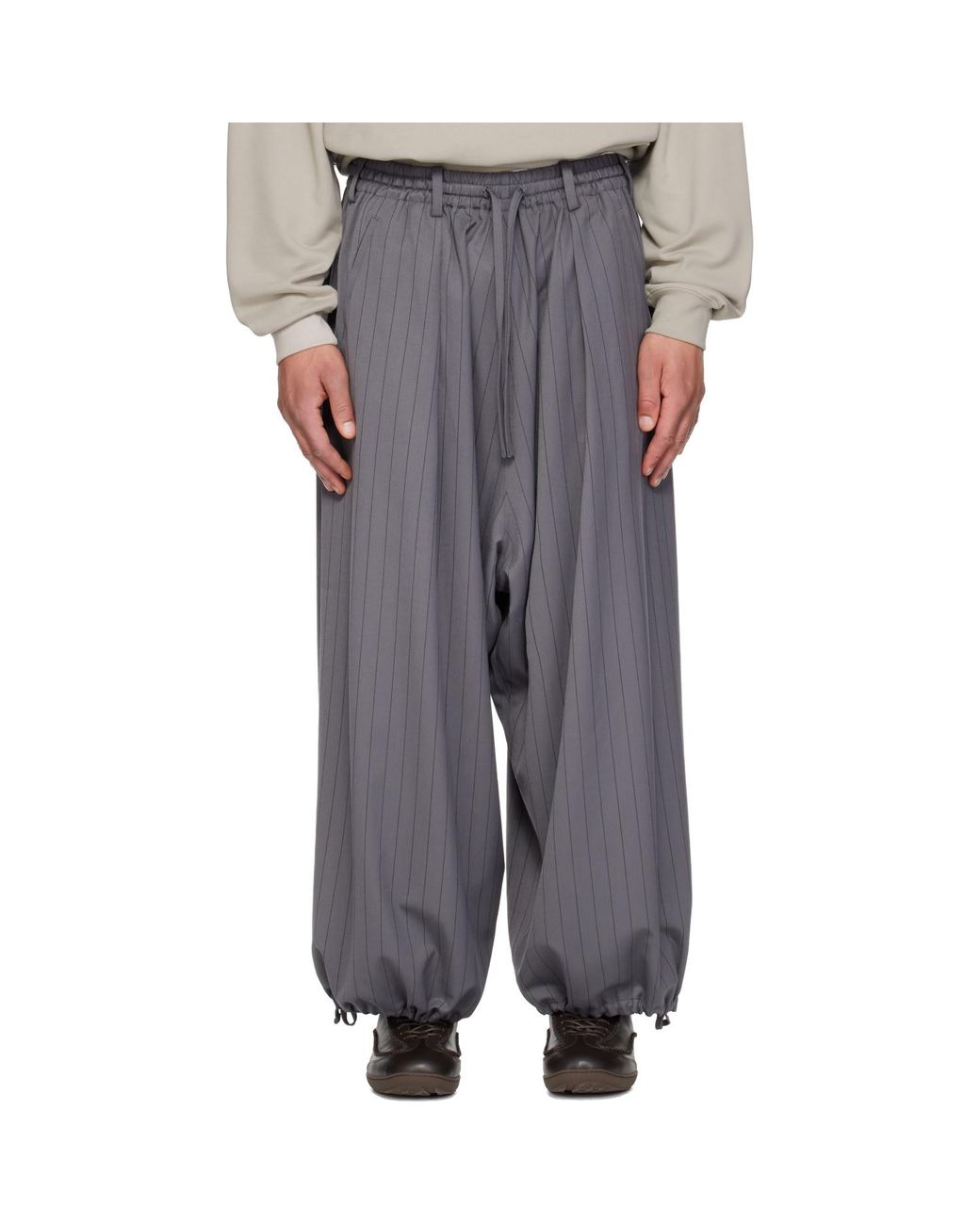 Y-3 Black Wool Trousers for men