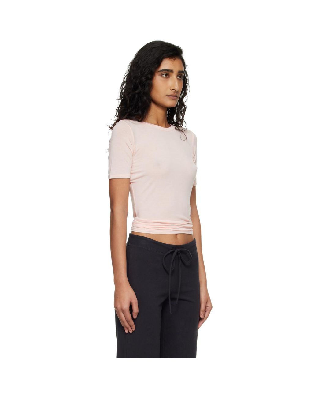 Skims Black Sheer Modal Long T-Shirt