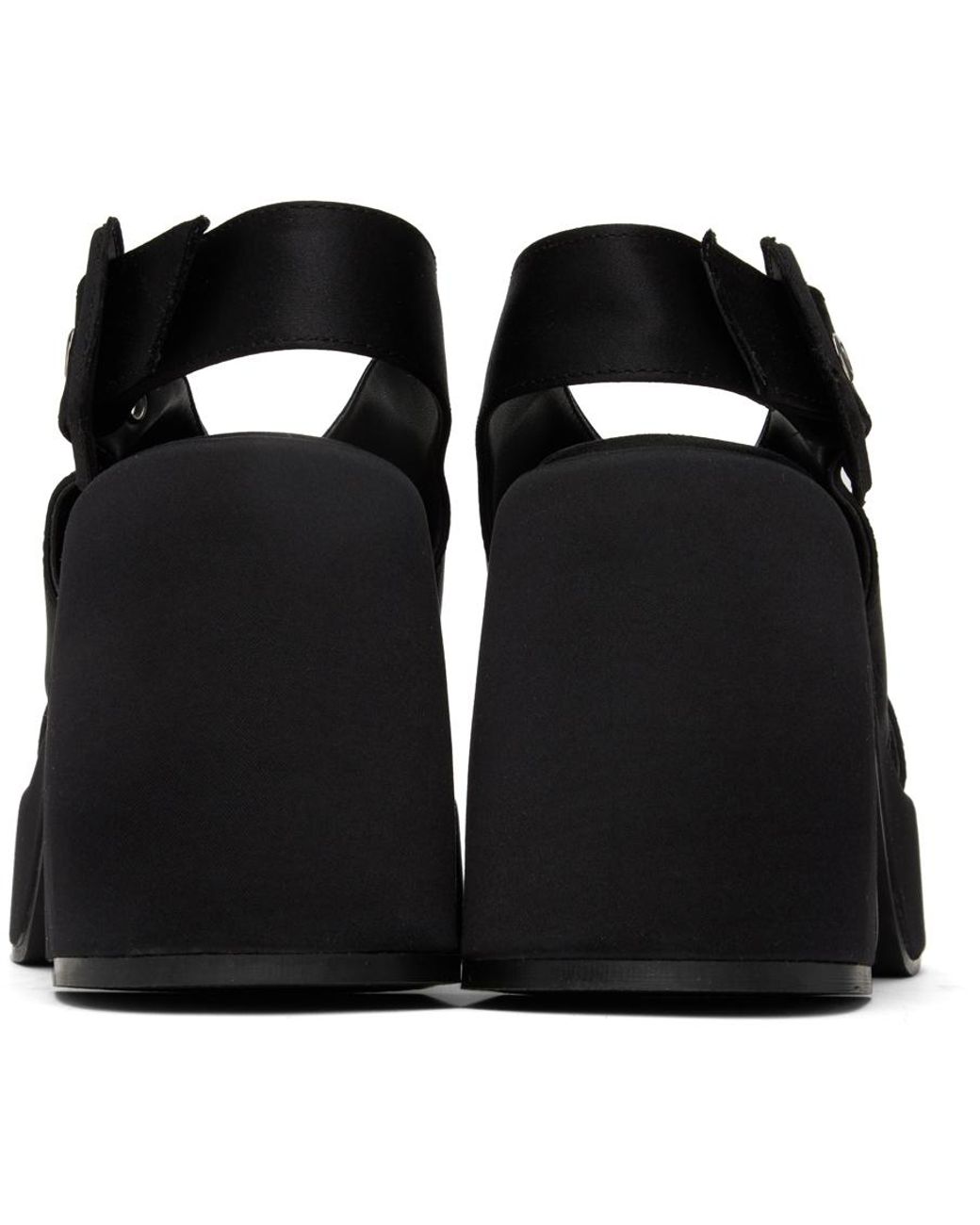 Ganni Black Retro Platform Heeled Sandals Lyst UK