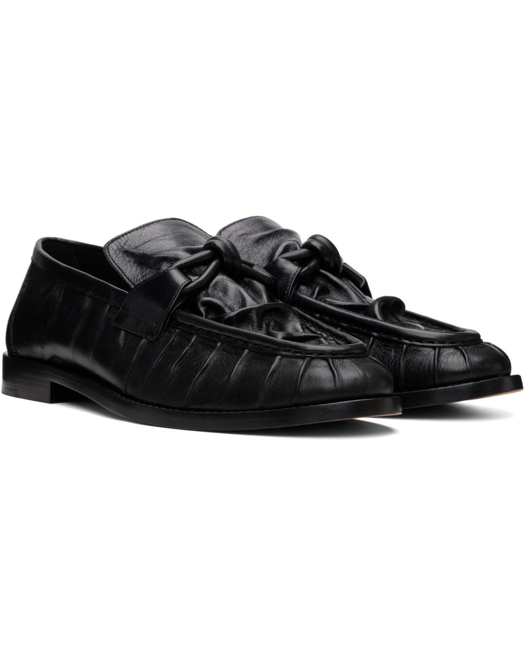 Bottega Veneta Black Astaire Loafers for men