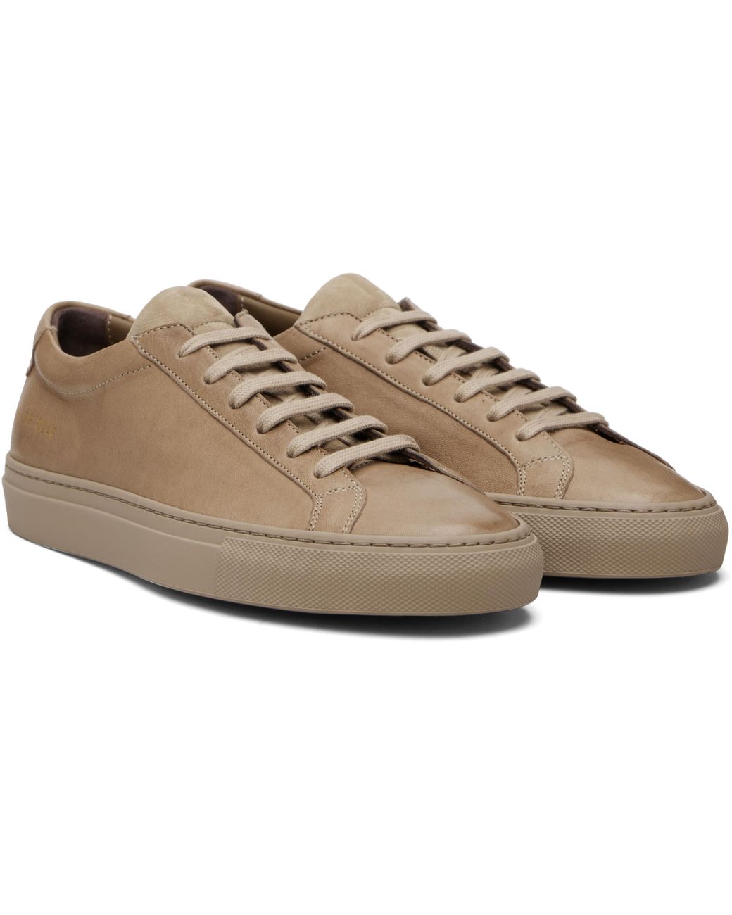 Common Projects Taupe Achilles Premium Sneakers in Black for Men | Lyst