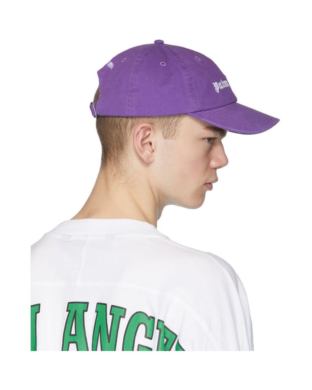 Palm Angels Cotton Purple Logo Cap for 