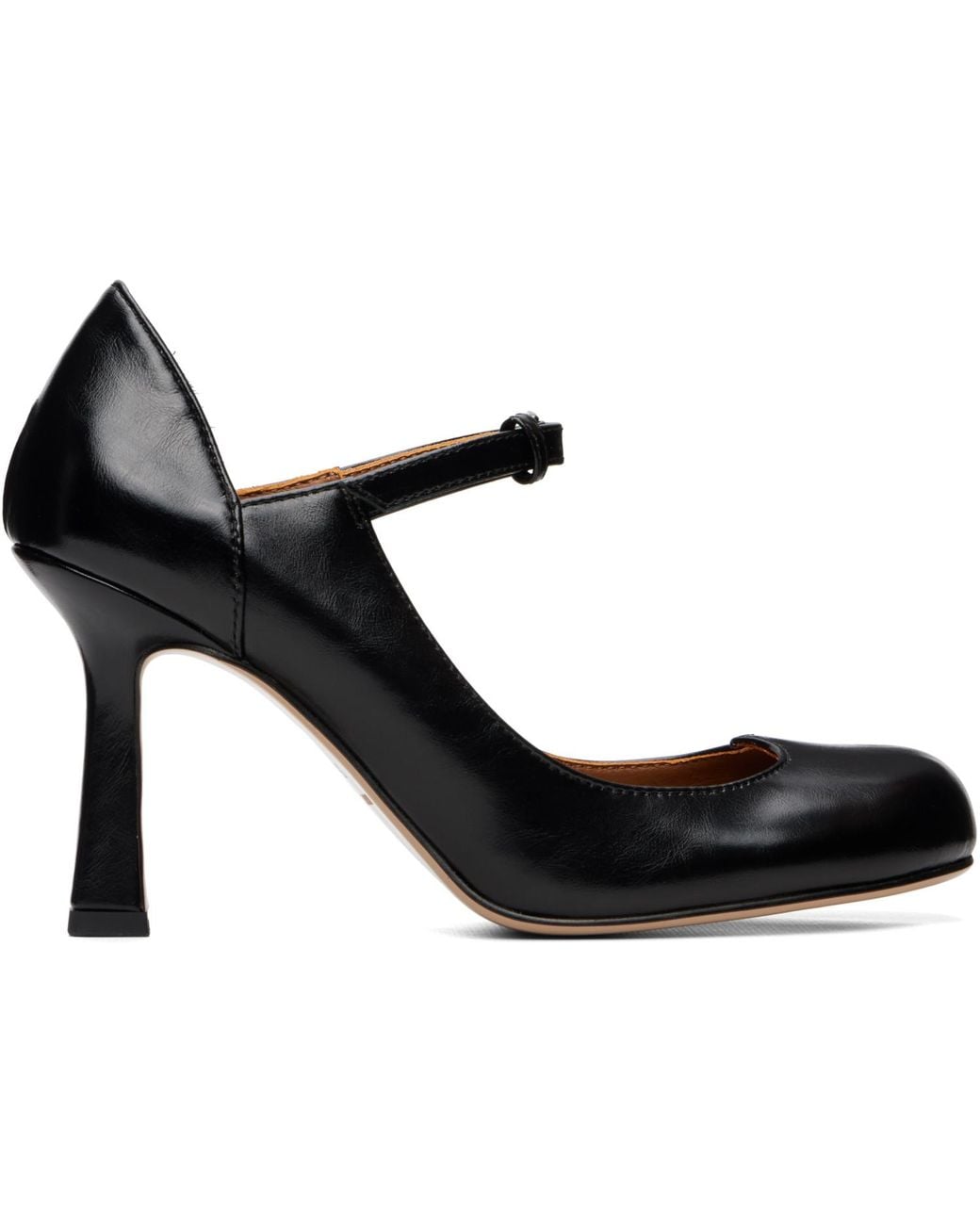 ShuShu/Tong Black Round Toe Mary Jane Heels