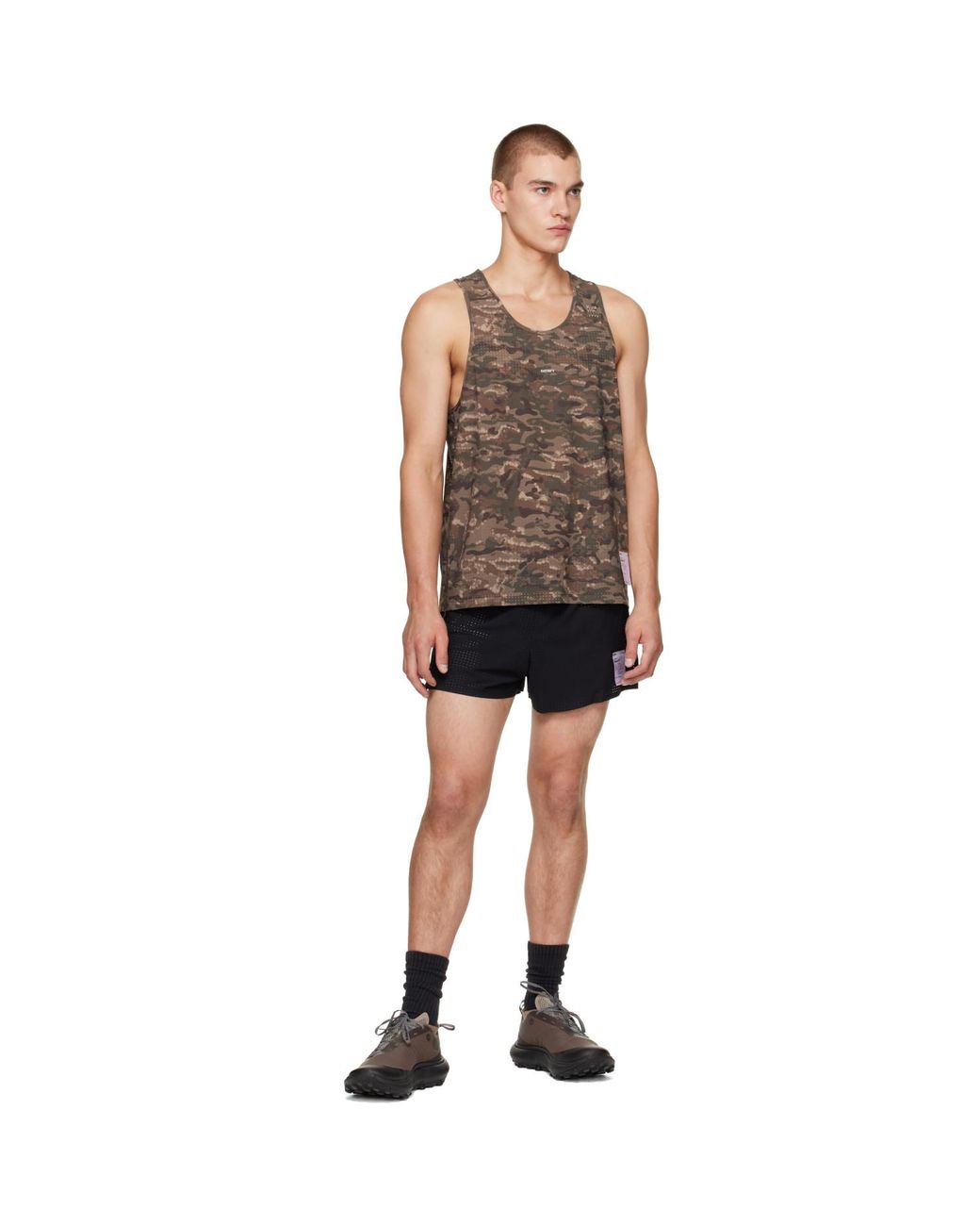 Satisfy Multicolor Khaki Space-O Running Top for men