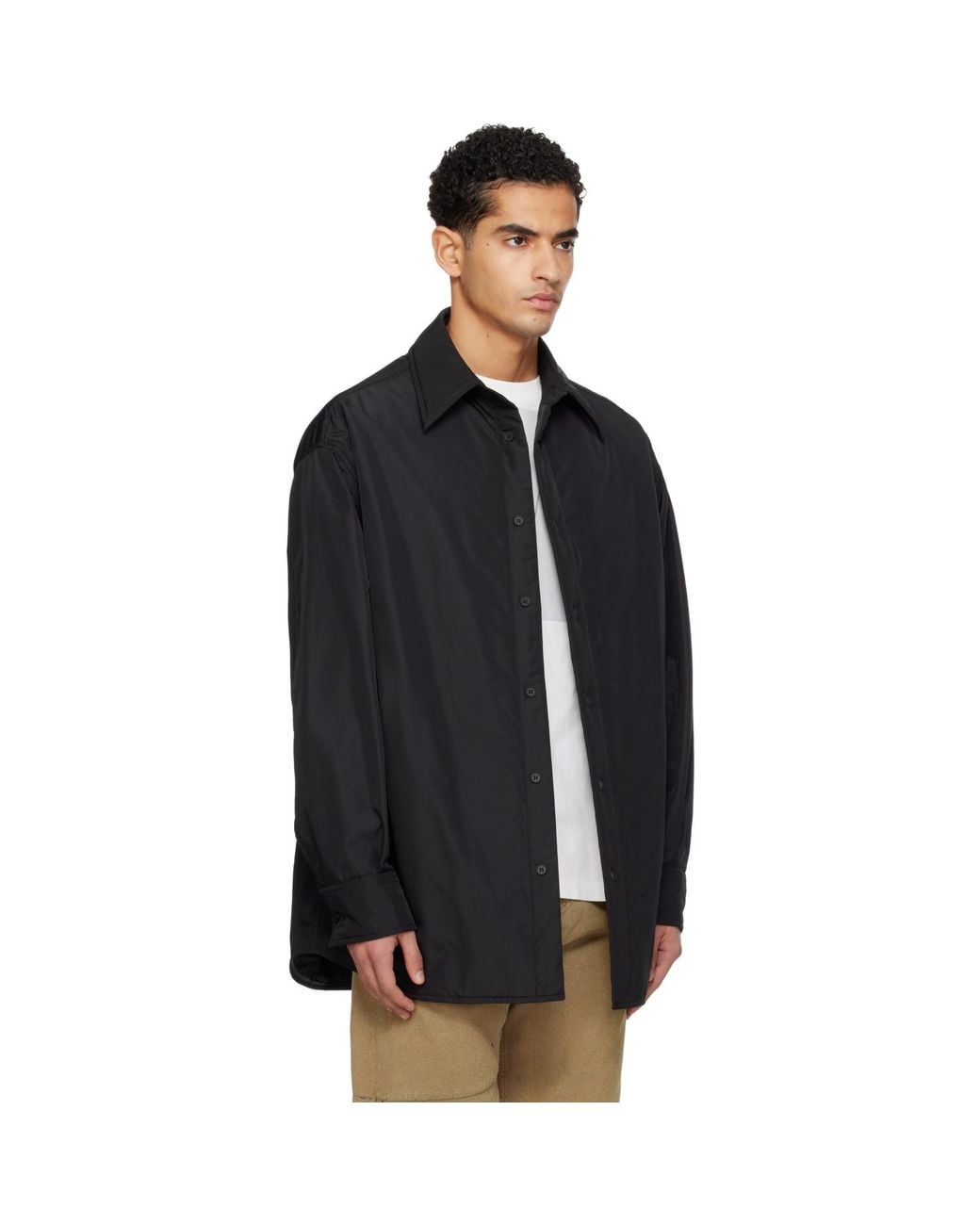 MM6 by Maison Margiela Blue Padded Overshirt for men