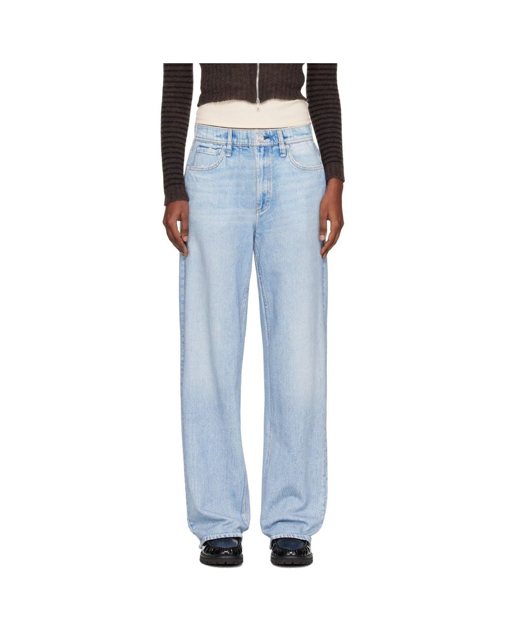 Rag & Bone Black Rb Miramar Wide-Leg Jeans