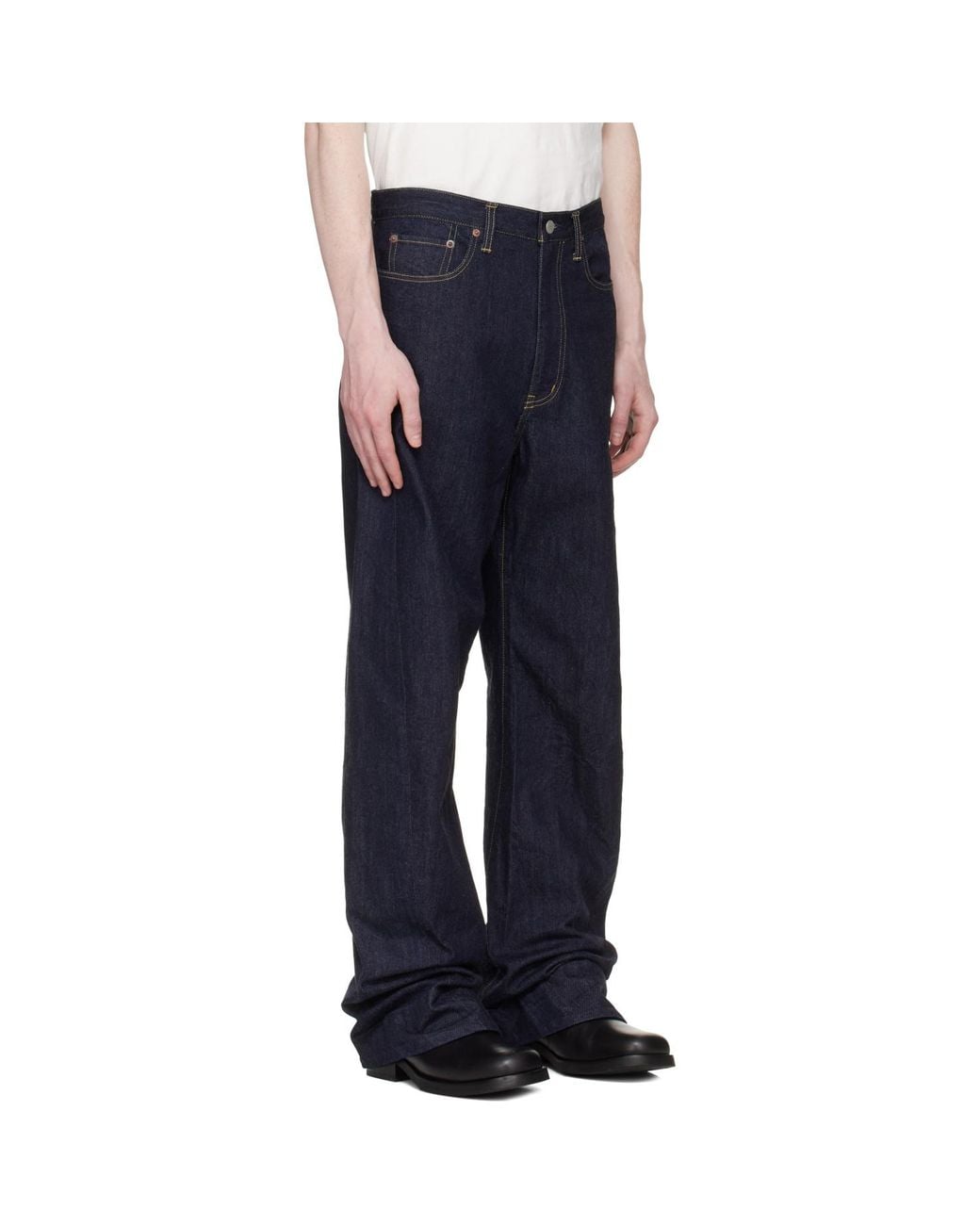 Ssstein Blue Twist Cut Jeans for men